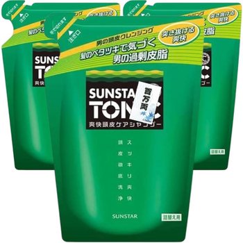 [해외] 정리 구매 토닉 샴푸 360mL×3개 상쾌한 두피 케어 리필용 남성용 두개골 클렌