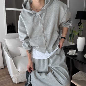 [SET][300장돌파] 서든 크롭 후드집업 트레이닝 셋업