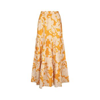 하이 웨이스트 롱 스커트 WITH FLOUNCES CHAR FLOWEROCRA B0441592614