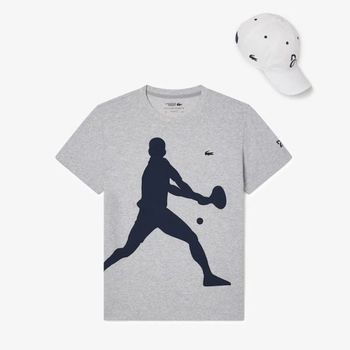 LACOSTE 라코스테 TENNIS 노박 모자+티셔츠 세트(TH751654NCCA) 3551447
