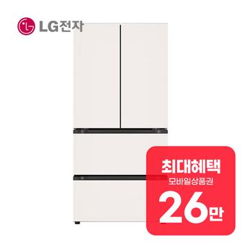LG 디오스 AI 오브제컬렉션 김치톡톡 김치냉장고 491L Z490MEEF11 렌탈 60개월 월 93900원
