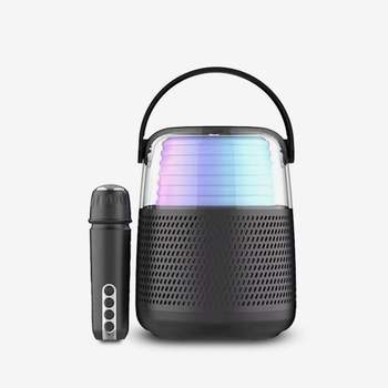 음질좋은 LED 블루투스스피커+무선마이크 엠피보스 홈노래방 홈파티 캠핑 야유회 풍부한사운드