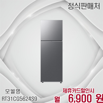 삼성 스마트 2도어 냉장고 298L 싱스 RT31CG5624S9 60개월 19900