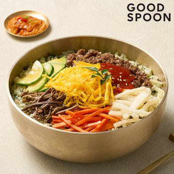 굿스푼 저당 나물 비빔밥 300g 4팩 도시락 당뇨 임당 반찬 배달 가정식 식단