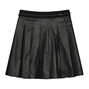 [신세계백화점]리에떼 레터링밴드 페이크레더 플리츠 숏 스커트(U1F32LSK010)