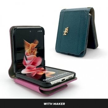 다나 Z플립 가죽 핸드폰 케이스_24404778