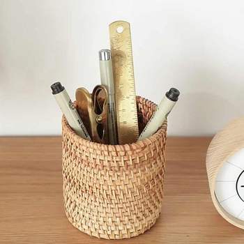 원통형 펜꽂이 깔끔한 연필정리함 인테리어 소품 펜 수납 용기 신학기 필수템