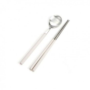 수저 SEDO0340 젓가락 숟가락 크림 1P 올비아 수저세트 스텐