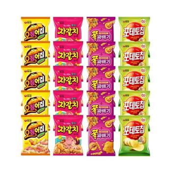 아트박스/과자마켓 오징어집78gX5+자갈치90gX5+꿀꽈배기90gX5+포테토칩60gX5