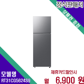 삼성 298L 2도어 냉장고 넉넉한 수납공간 RT31CG5624S9 60개월 19900