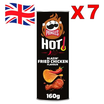 [해외] 160g 7개 프링글스 핫 블레이진 프라이드 치킨 영국 리미티드 과자, Pringles