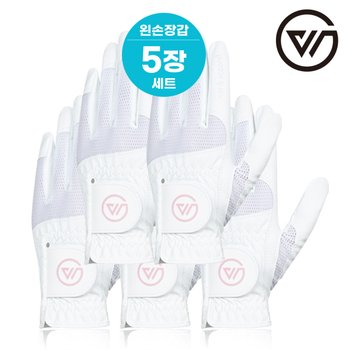 골프웰 여성 극세사 메쉬 왼손 장갑 5세트 GW352 GV15_P341084924