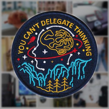 상세설명 참조 밀리터리 패치 와펜 you cant delegate thinking 서바이벌