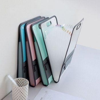 A4서류 시험지 계약서 학원가방 아코디언 지퍼 파일백_23373464