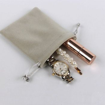 벨벳 미니 스트링 파우치 10p세트7x9cm 그레 30대여성