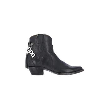 [해외] 꼼데가르송 부츠 Comme Des Garçons X 멕시카나 가죽 앵클  로고 블랙