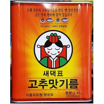 고추맛기름(새댁표 3.4L)X4