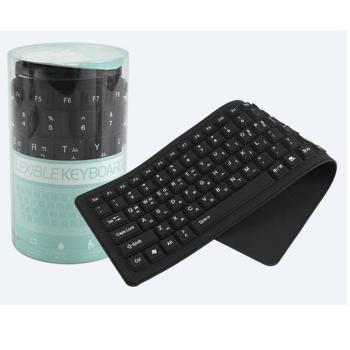 컴스 키보드 실리콘 롤 USB 인터페이스 방수 블랙 (S7528472)