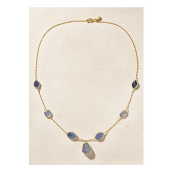 [해외] 피파 스몰 18k 골드 사파이어 네크리스 블루 1647597336207107