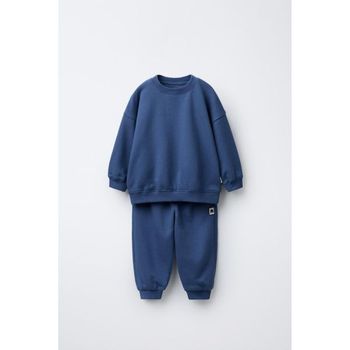 ZARA 자라 키즈 라벨 조거 스웨트셔츠  트라우저스 바지 팬츠 세트 Bluish 1880608420 699134