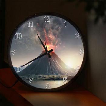 아트박스/꾸밈 nf928-LED시계액자35R_활화산