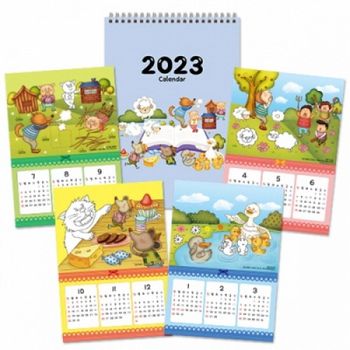 2023 탁상달력 벽걸이달력 동물 동화책 일러스트 어린이 유치원