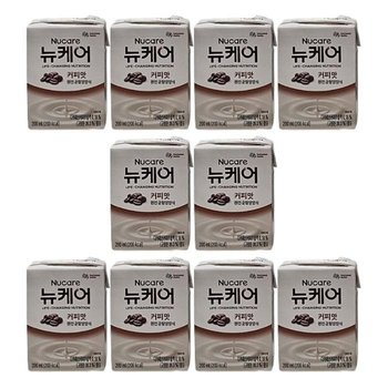 뉴케어 커피맛 200ml 10개 빨대형 식사대용 환자 노인 균형 영양식 비타민 미네랄 간편식