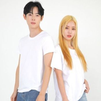남성 순면 17수 반팔티셔츠 기본 무지 화이트 티 GWM [WFGL4WT][35212219]