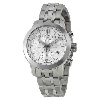 [해외] Tissot 티쏘 PRC200 크로노그래프 화이트 다이얼 여성용 시계 T0552171101800 7857043