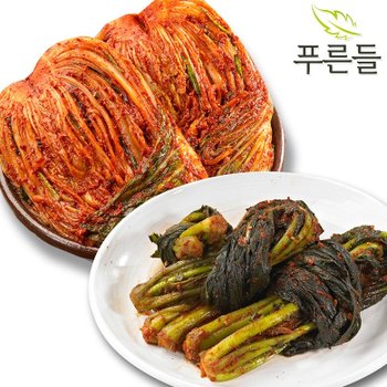 코리아푸드 [푸른들] 전라남도 함평김치 / 포기김치 1kg + 여수갓김치 1kg