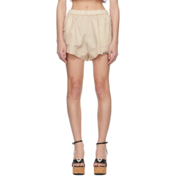 25 FW AREA 베이지 크리스탈 트리밍 트랙 쇼츠 251372F088000