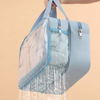 수영 051QOA38 물놀이 고급 PVC 트렌드 목욕 비치백 메쉬 바캉