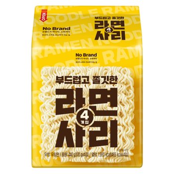 신상 노브랜드 라면사리 110g*4입