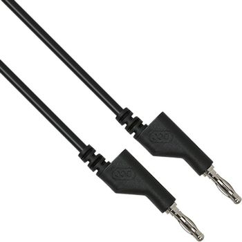 NMC-BB05B IU49ZA31 바나나 플러그 잭 케이블 0.5m 블랙