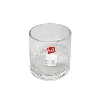 투명 원형 유리화병 유리꽃병 약8x8cm(WC70435)