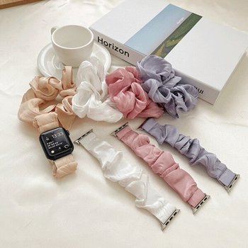 신상오픈런 애플워치 스트랩+심플 실크 곱창 밴드 set 포인트 미니멀
