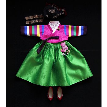 한나 색동여아한복 돌~6세 전통한복 어린이집 명절한복