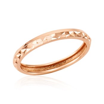 [비앤비골드] 18K 엣지 하프 다이아컷팅 올밴드 반지 SRS42134