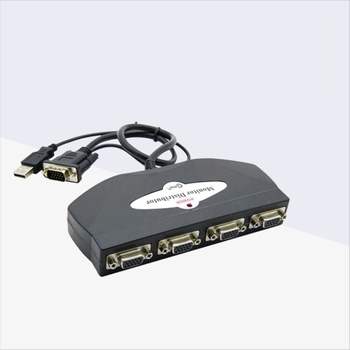 모니터 분배기 4대1 분배 케이블 일체형 USB 전원 VG Coms