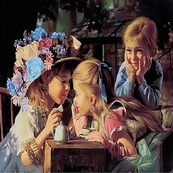 아트박스/아이윙스 피포페인팅 Q4017 즐거운하루 DIY명화그리기세트