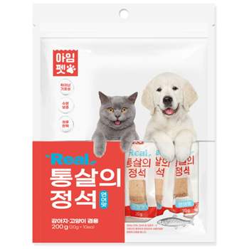 통살 QA38IE34 간식 연어 200g 강아지 고양이 습식 영양 스낵