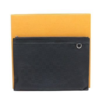 [중고] 루이비통 포쉐트 다미에 인피니 레더 클러치 블랙 N60112 152893259