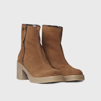 [해외] [TONIPONS - PERU SY] 토니폰즈 여성 스웨이드 와이드 웨지 구두 힐 앵클 부츠 카멜