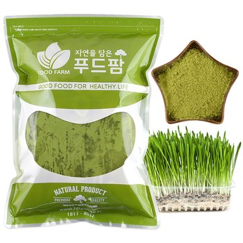 푸드팜 새싹보리 분말 제주도 무농약 보리새싹 가루 500g
