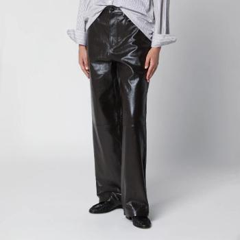 [해외] Rohe Brown leather wide leg trousers 421-30-191LE/XN_ROHE-080_108-34 Brown  [관부가세