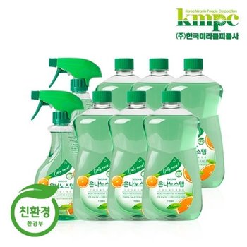 은나노스텝 시즌3 다용도세정제 550ml*2개+리필1,100ml*6개(분무기2개)