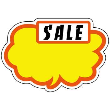 POP카드 구름모양 SALE PC-2207 6매입 상품 할인 안내