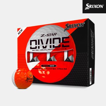 2025 스릭슨 Z스타9 디바이드 반반 골프볼[남여공용][화이트오렌지][3피스 12알]