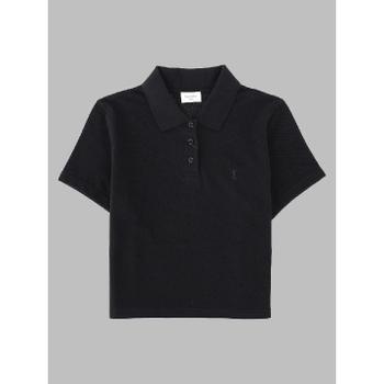 SAINT LAURENT 폴로 코튼 피케BR A003I4_Y38EK1000