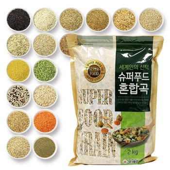 귀리 렌틸 병아리콩  혼합곡 2kg x 4봉/지퍼백압축포장